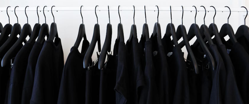 black clothing items